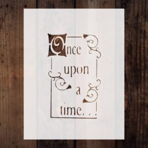 Once Upon A Time Stencil - Enchanting Design for Storybook Crafts and Decor