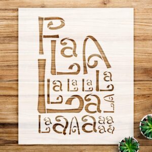 Whimsical Word Art Stencil for Walls and Crafts, Reusable Mylar Template, Ideal for Home Decor and Creative Projects - Size A2 ()