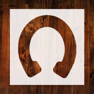 Horseshoe Style Design Stencil, 4-Inch, Reusable Mylar Cutout for Art, Crafts & DIY Projects