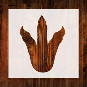 Dinosaur Footprint Style Design Stencil, 12-Inch, Reusable Mylar Cutout for Art, Crafts & DIY Projects