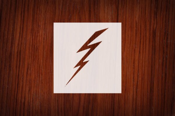 Generic Lightning Bolt Stencil, Reusable Mylar, 4-Inch, Ideal for Superhero Themes and Bold Decor, White