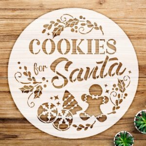 Cookies for Santa Stencil Pattern for Baking and Crafts, Reusable Mylar Template, Ideal for Christmas Kitchen Decor and Holiday Projects - Size A4 ()