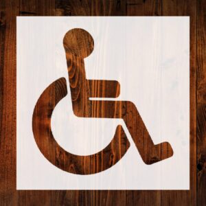 Handicap Symbol Design Stencil, 12-Inch, Reusable Mylar Cutout for Accessible Signage, Art, Crafts & DIY Projects
