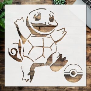 Stencil Turtle Anime, Plastic Reusable, Reusable Plastic, L x W, for DIY Crafts and Home Decor