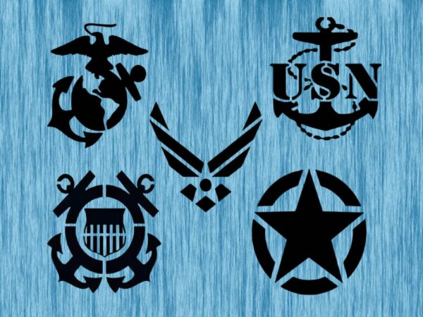 Military Branches Stencil, Reusable Plastic, , Ideal for Art, Drawing, Painting - Army, Air Force, Navy, Marines, Coast Guard - Image 3