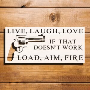 Magnum Gun Stencil for Painting, Plastic Reusable 11" L x 5" W – Perfect for DIY Art Projects, Custom Crafts, and Unique Decorations