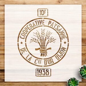 Wheat Stencil Pattern for Home Decor and Crafts, Reusable Mylar Template, Ideal for Painting on Wood, Walls, and Fabric - Size A1 ()