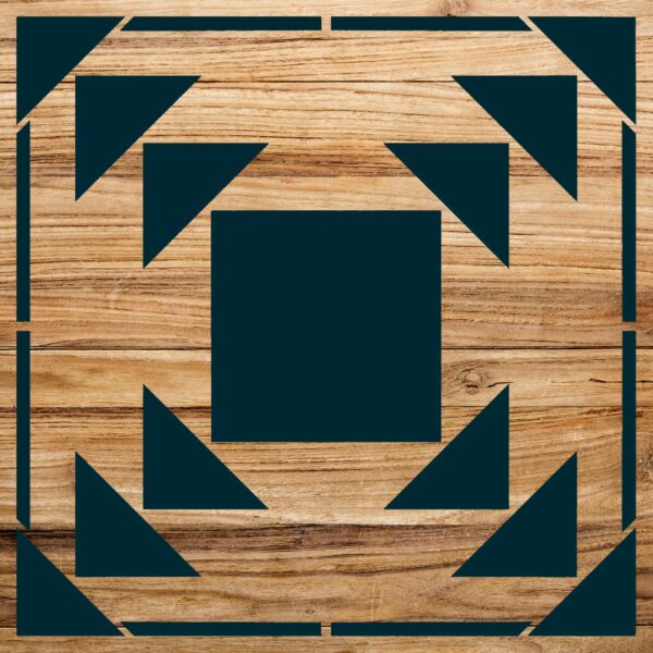 Geometric barn Quilt Stencil Pattern for Wood Signs and Home Decor, Reusable Mylar Template for DIY Craft Projects and Wall Art - Size A4 () - Image 2