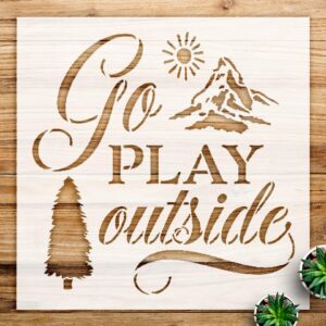 Mountain Stencil Pattern for Outdoor Decor, Reusable Mylar Template, Ideal for DIY Crafts and Home Projects - Size A4 ()