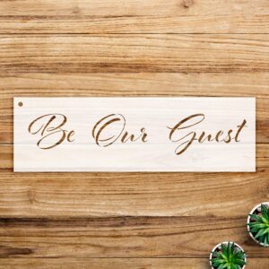 Welcome Stencil Pattern for Wood Signs and pallets, Reusable Mylar Template, Ideal for Home Decor and DIY Projects - Size A2 ()