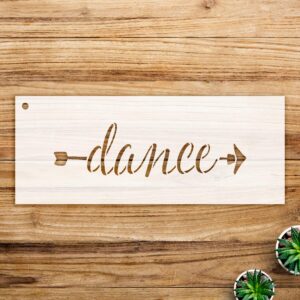 Arrow Dance Stencil Pattern for Wood Signs and DIY Projects, Reusable Mylar Template, Ideal for Painting pallets and Pillows - Size A4 ()