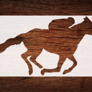 Reusable Race Horse Stencil - Dynamic Equestrian Design for Racing Crafts
