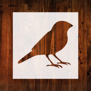 Finch Style Design Stencil, 4-Inch, Reusable Mylar Cutout for Art, Crafts & DIY Projects