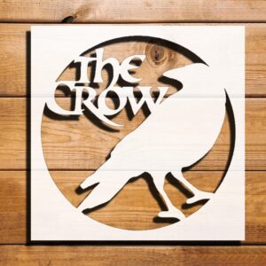 The Crow Versatile Stencils for Painting, Reusable 5.5x5.5 Inch, Scrapbooking, and Crafting | Decorative Templates for DIY Projects