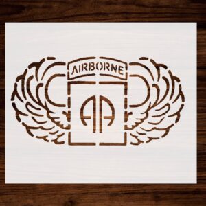 U.S. 82nd Airborne Wings Stencil, Reusable & Sturdy, , Custom Military Emblem Template