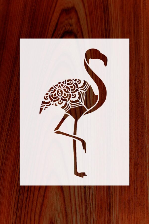 Reusable Flamingo Stencil for Painting and Crafts - Detailed and Beautiful Mylar Design for Wall Decorations, Furniture, Clothing for DIY Projects