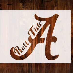 STENCILAIR Roll Tide Custom Stencil, 11"" x 8.5"" for Art, Crafts & DIY Projects