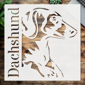 Stencil Dachshund Dog Sign, Plastic Reusable, Reusable Plastic, L x W, for DIY Crafts and Home Decor