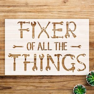Tools Stencil Design for Crafts and DIY Projects, Ideal for Home Decor, Garage, and Workshop, Perfect for dads, Grandpas, and Uncles who Love Fixing Things - Size A3 ()