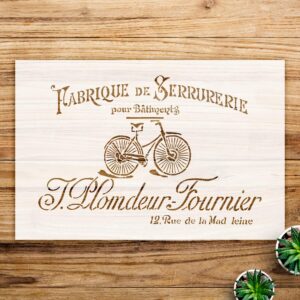 Vintage Bicycle Stencil for Home Decor and Furniture, Reusable Mylar Template, Antique Bike Design for Walls and Crafts - Size A3 ()
