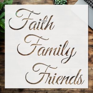 Stencil Faith Design, Plastic Reusable, Reusable Plastic, L x W, for DIY Crafts and Home Decor