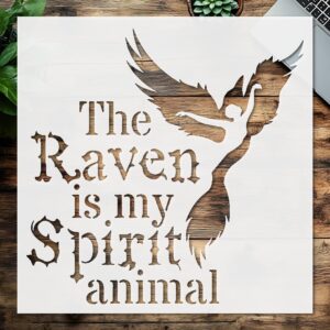 Stencil Bird Woman Design, Plastic Reusable, Reusable Plastic, L x W, for DIY Crafts and Home Decor