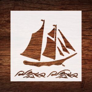 Custom Nautical Ship & Sailing Stencil - Maritime Design for Ocean-Inspired Crafts