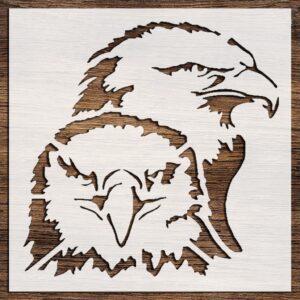Stencil Two Eagles, Plastic Reusable