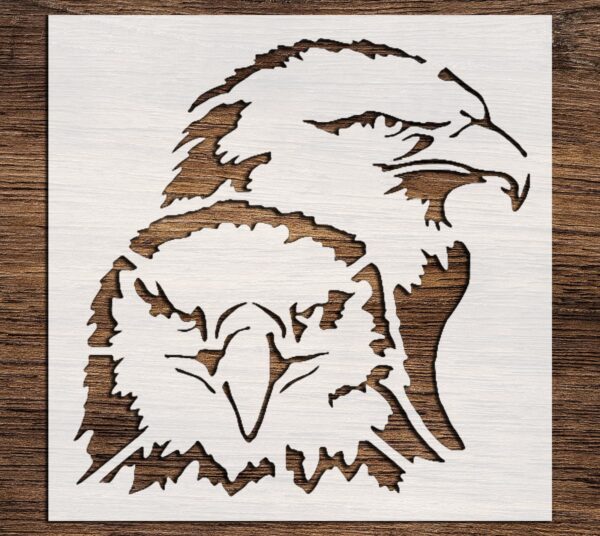 Stencil Two Eagles, Plastic Reusable