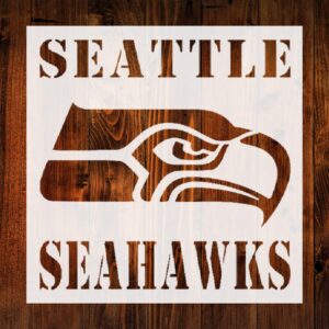 STENCILAIR Seahawks Custom Cut Stencil, for Art, DIY Projects, Scrapbooking & Wall Painting
