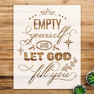 Faith Stencil Pattern for Walls and Crafts, Inspirational Design for Home Decor, DIY Projects, and Creative Painting - Size A3 ()