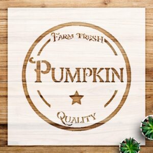 Farm Fresh Pumpkin Stencil Pattern for Home Decor and Crafts, Reusable Mylar Template, Ideal for Walls, Wood, and Seasonal Projects - Size A1 ()
