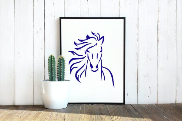 Horse Logo Stencil Arts and Crafts Material Scrapbooking for Airbrush Painting Drawing and More Reusable Stencil STENCILAIR - Image 4
