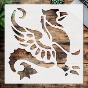 Stencil Griffin Mythical Creature, Plastic Reusable, Reusable Plastic, L x W, for DIY Crafts and Home Decor