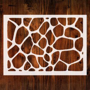 Giraffe Spots Animal Print Stencil, for Art, Crafts & DIY Projects