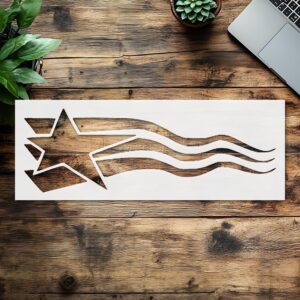 Stencil Flag, Plastic Reusable, Reusable Plastic, L x W, for DIY Crafts and Home Decor