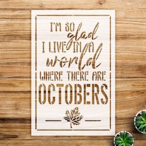 Fall Stencil Pattern for Wood Signs and Home Decor, Reusable Mylar Template, Inspirational Design for Seasonal Crafts and Wall Art - Size A1 ()