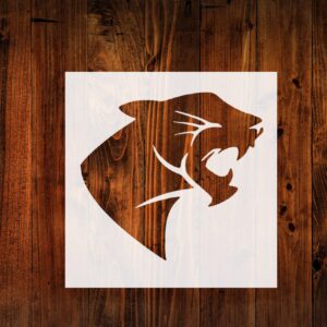 Panther Style Design Stencil, 4-Inch, Reusable Mylar Cutout for Sign Art, Crafts & DIY Projects