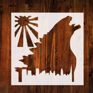 Big Dinosaur Stencil – Reusable Mylar Template for DIY Painting, Scrapbooking, Kids’ Room Decor & Wall Art