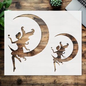 Stencil Fairies Different Size, Plastic Reusable, Reusable Plastic, L x W, for DIY Crafts and Home Decor