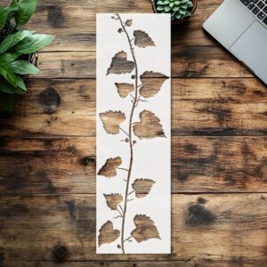 Grape Leaves Reusable Stencil for Painting – Perfect for DIY Crafts, Home Decor, and Nature-Inspired Projects