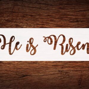 He is Risen! Easter Christian Resurrection Stencil - Custom Design for Religious Crafts and Signs