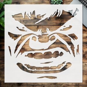 Stencil Evil Green Giant, Plastic Reusable, Reusable Plastic, L x W, for DIY Crafts and Home Decor