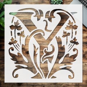 Stencil Letter Initial Y Design, Plastic Reusable, Reusable Plastic, L x W, for DIY Crafts and Home Decor