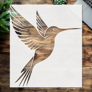 Hummingbird Silhouette Stencil, , Reusable, Ideal for Painting and Craft Projects