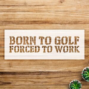 Golf Word Stencil Pattern for Walls and Crafts, Reusable Mylar Template, Ideal for Home Decor and Personalized Gifts - Size A4 ()