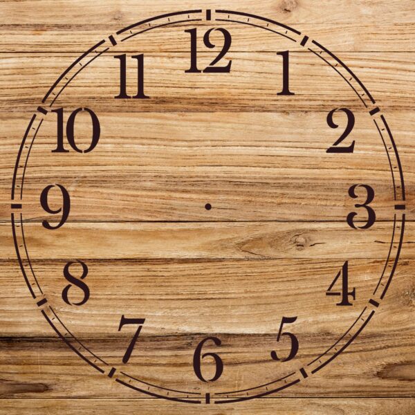 Clock face Stencil Pattern for Home Decor and Crafts, Reusable Mylar Template, Classic Numbers Design for Walls, Wood, and Art Projects - Size A3 () - Image 2