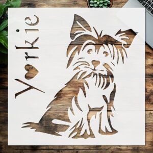 Stencil Shaggy Dog, Plastic Reusable, Reusable Plastic, L x W, for DIY Crafts and Home Decor