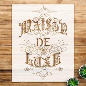 Antique Embellished French Luxury Stencil Pattern for Furniture and Home Decor, Versatile Design for DIY Projects and Crafting - Size A2 ()