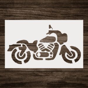 Rev Up Your Creativity! Motorcycle Motorbike Stencil - , Durable and Reusable Plastic for Dynamic DIY Projects